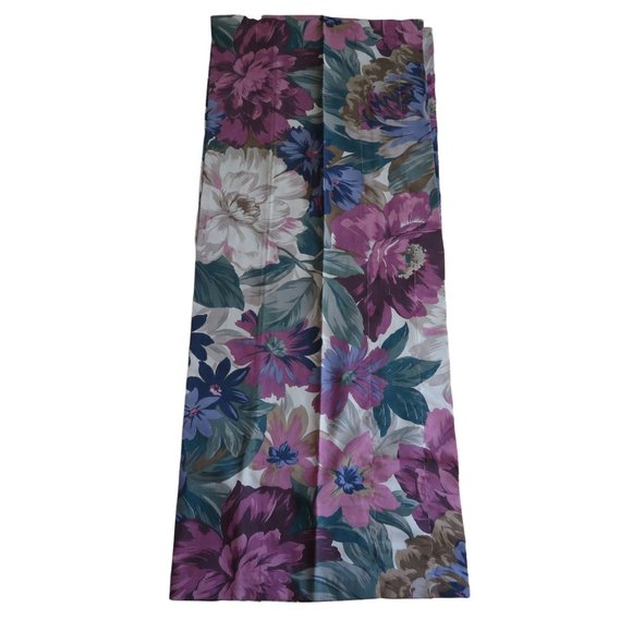 DAN RIVERS Large Floral Print Curtain Valance Pocket Rod 17 x 86 Red Rose Flower - Picture 2 of 9